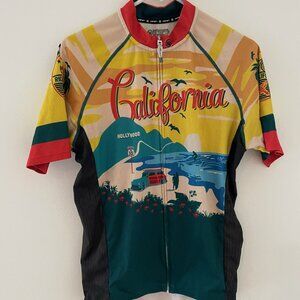 Canari Cyclewear Mens L Bike Jersey short sleeve, full zip, California theme